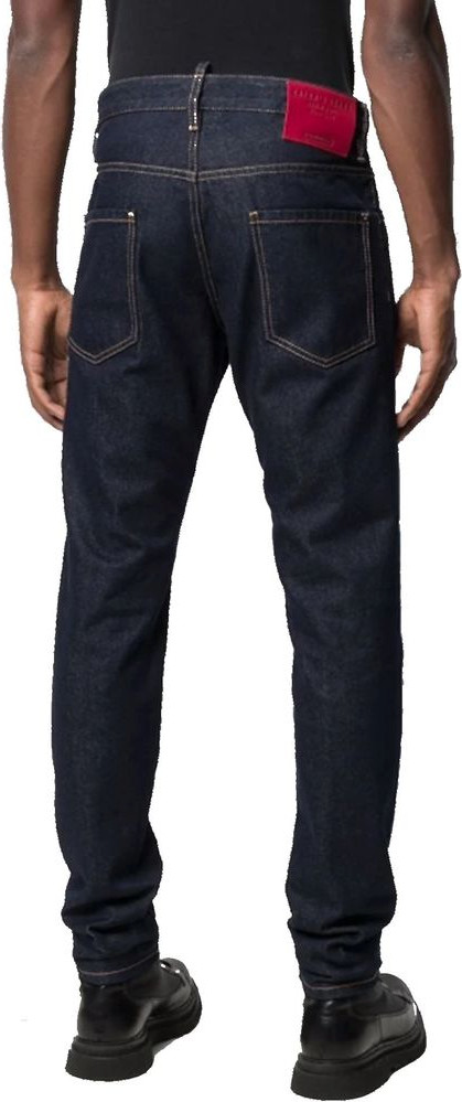 Blue Cotton Straight-Leg Jeans Dsquared2