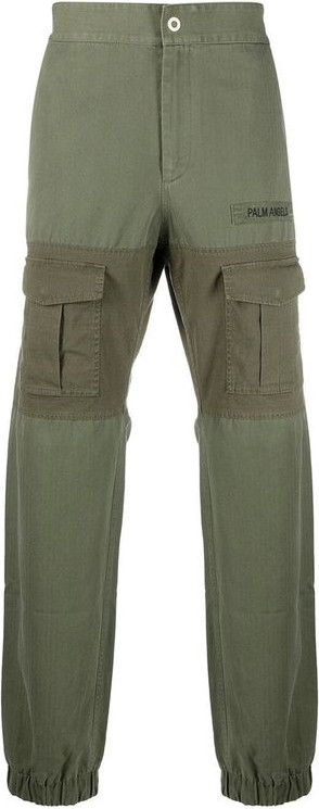 Bicolor Cotton Cargo Pants