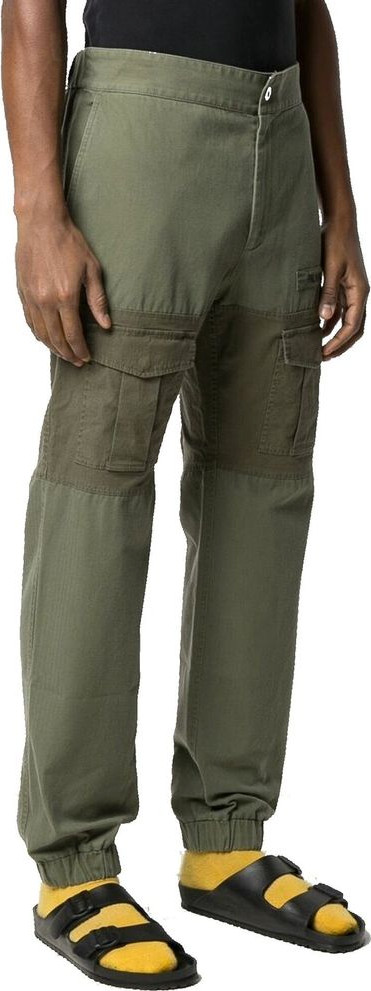 Bicolor Cotton Cargo Pants