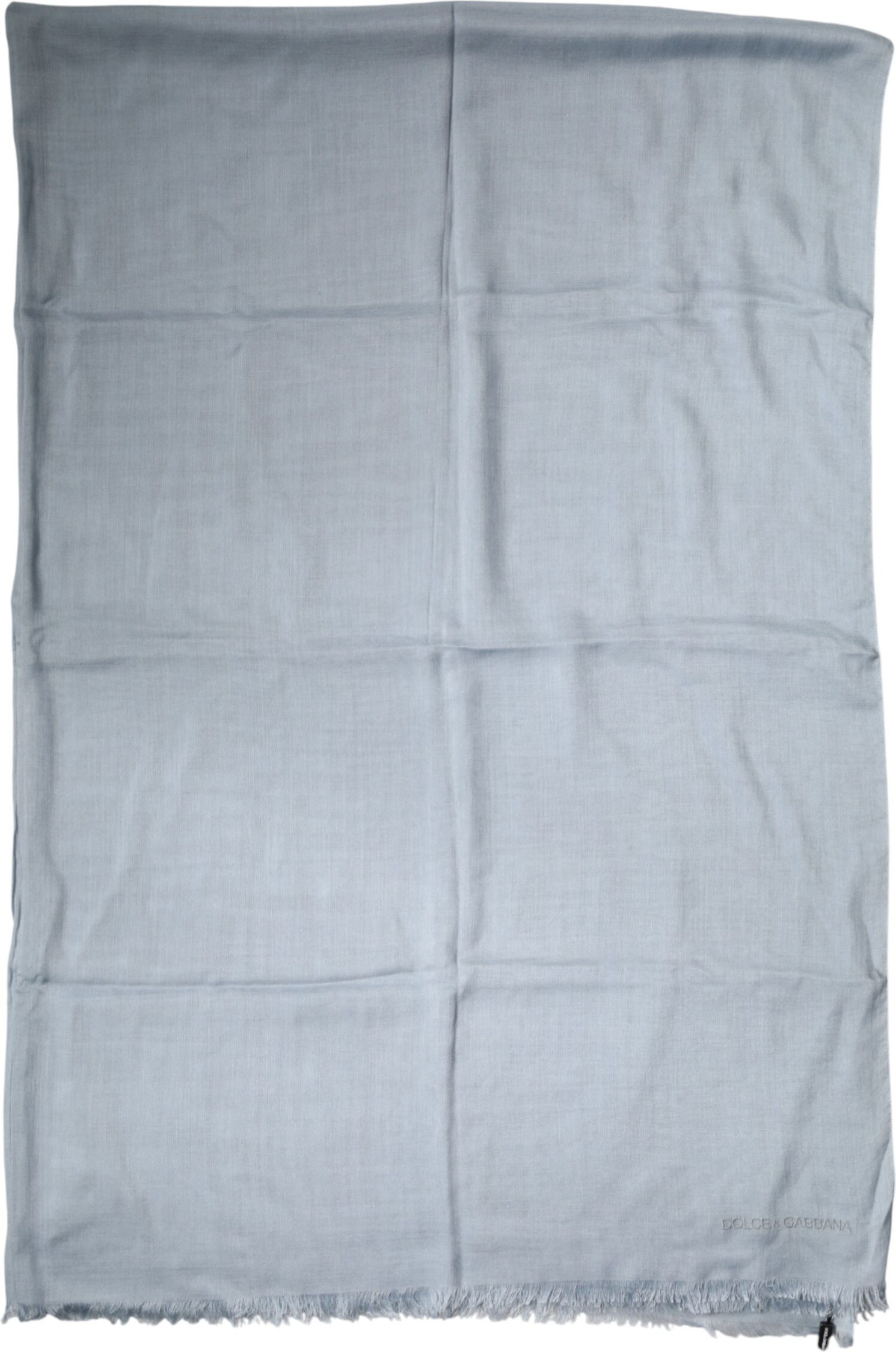 Shawl Scarf Dolce & Gabbana Light Blue Cashmere Knitted
