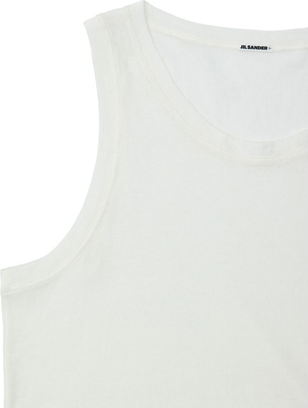 White Cotton Sleeveless Jacket by Jil Sander