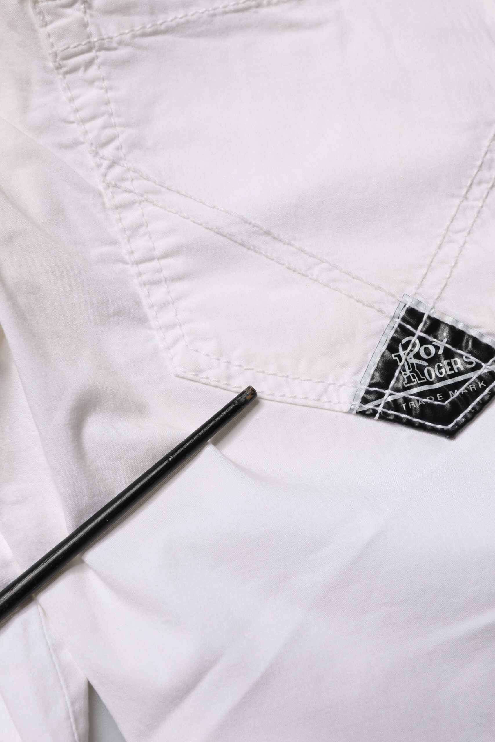 White Low Waist Bootcut Flared Denim Trouser Jeans by Roy Roger's