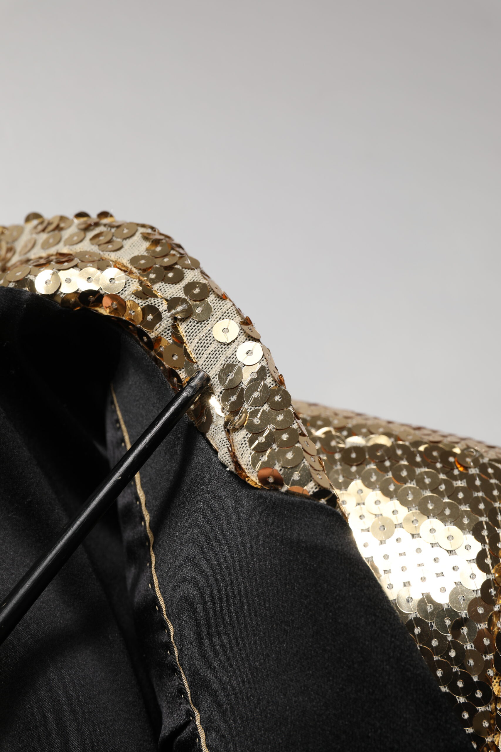 Dolce & Gabbana Gold Pailletten Zweireihige Jacke Blazer