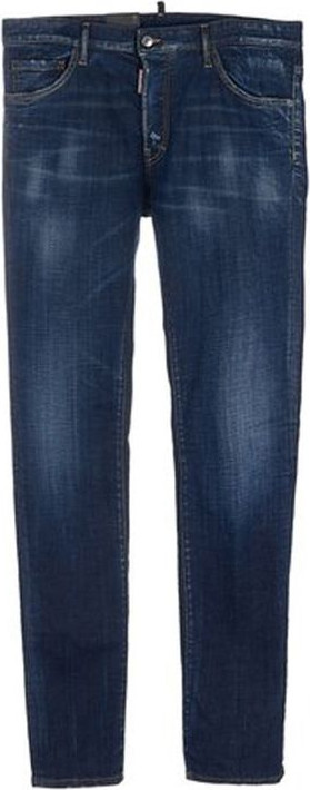Blue Cotton Skinny Jeans Dsquared2