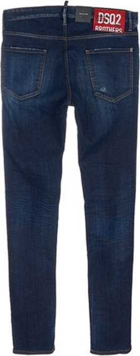 Blue Cotton Skinny Jeans Dsquared2