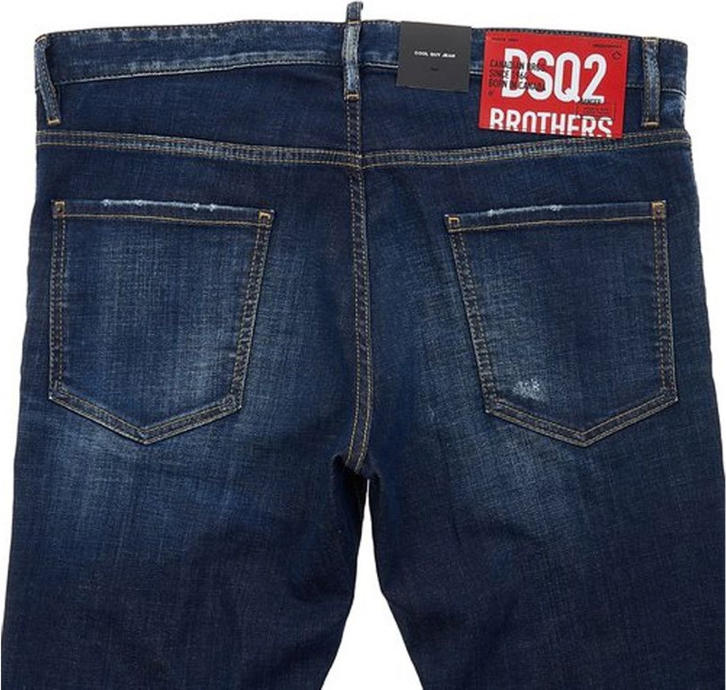 Blue Cotton Skinny Jeans Dsquared2