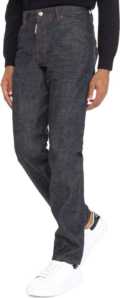 Blue Cotton Skinny Jeans Dsquared2