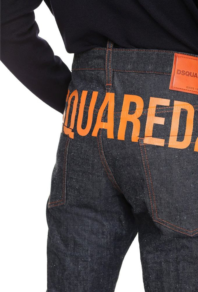 Blue Cotton Skinny Jeans Dsquared2
