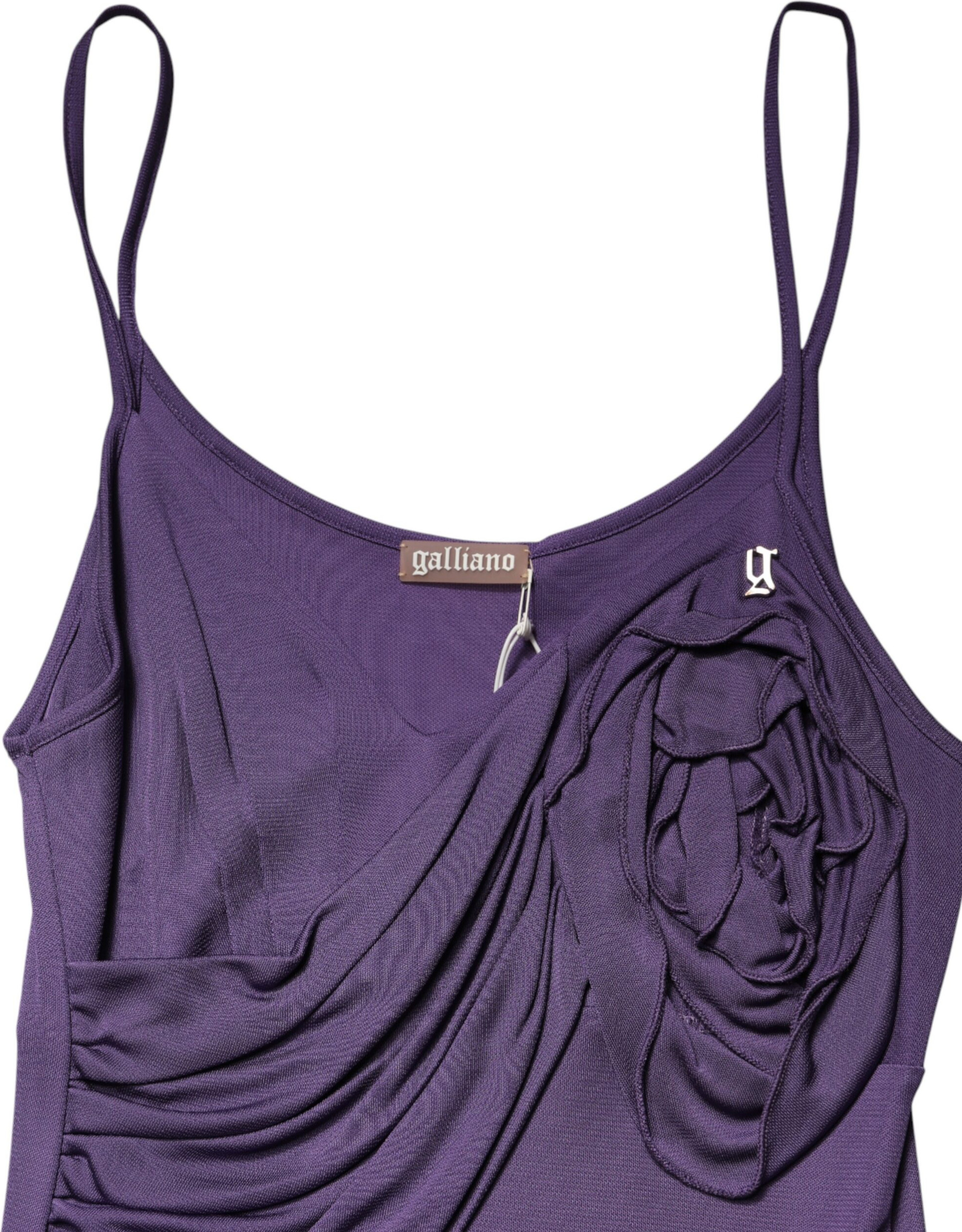 Purple Jersey Sheath Coctail Bodycon Pencil Dress John Galliano