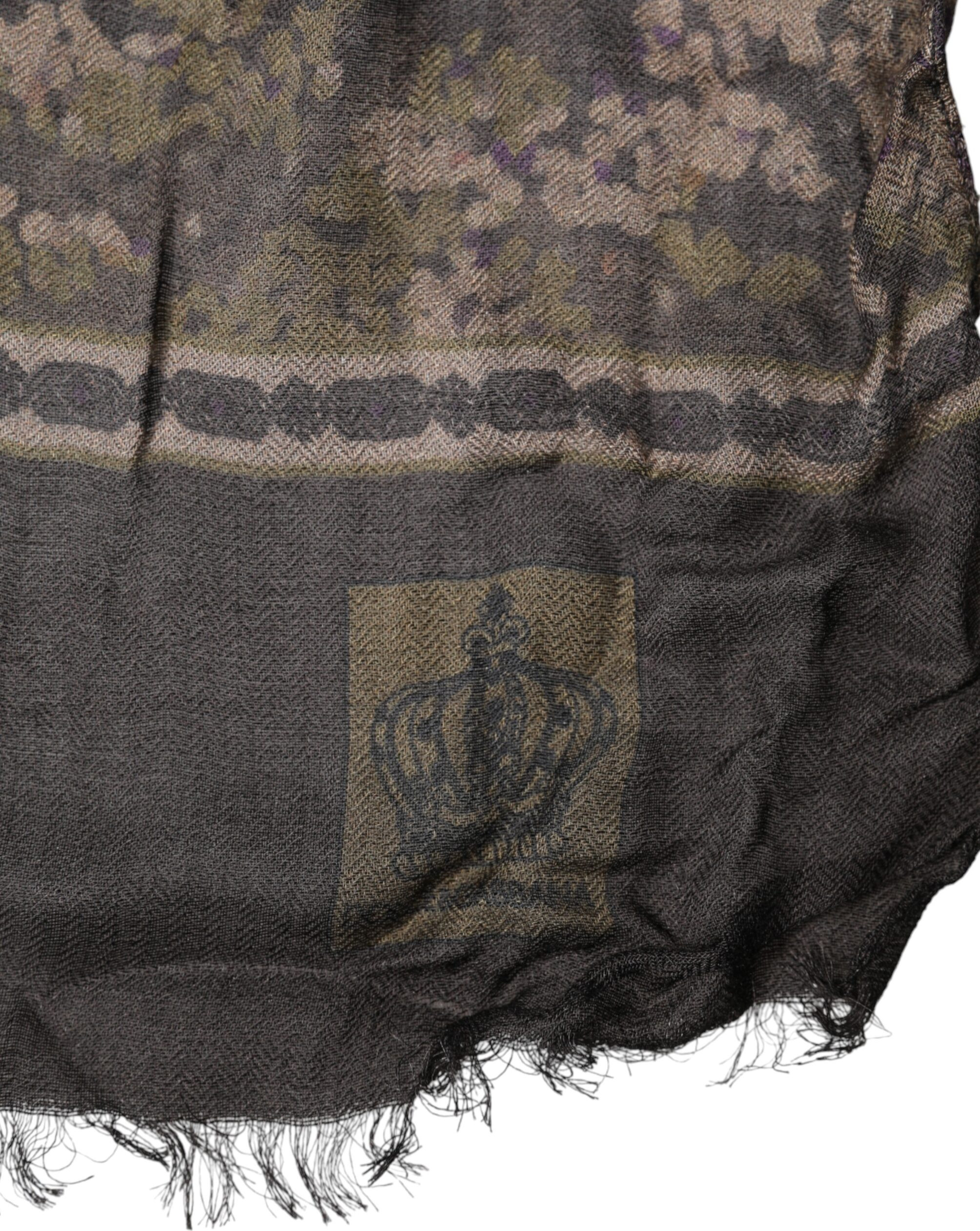 Brauner Camouflage Modal Herren Schal Dolce & Gabbana