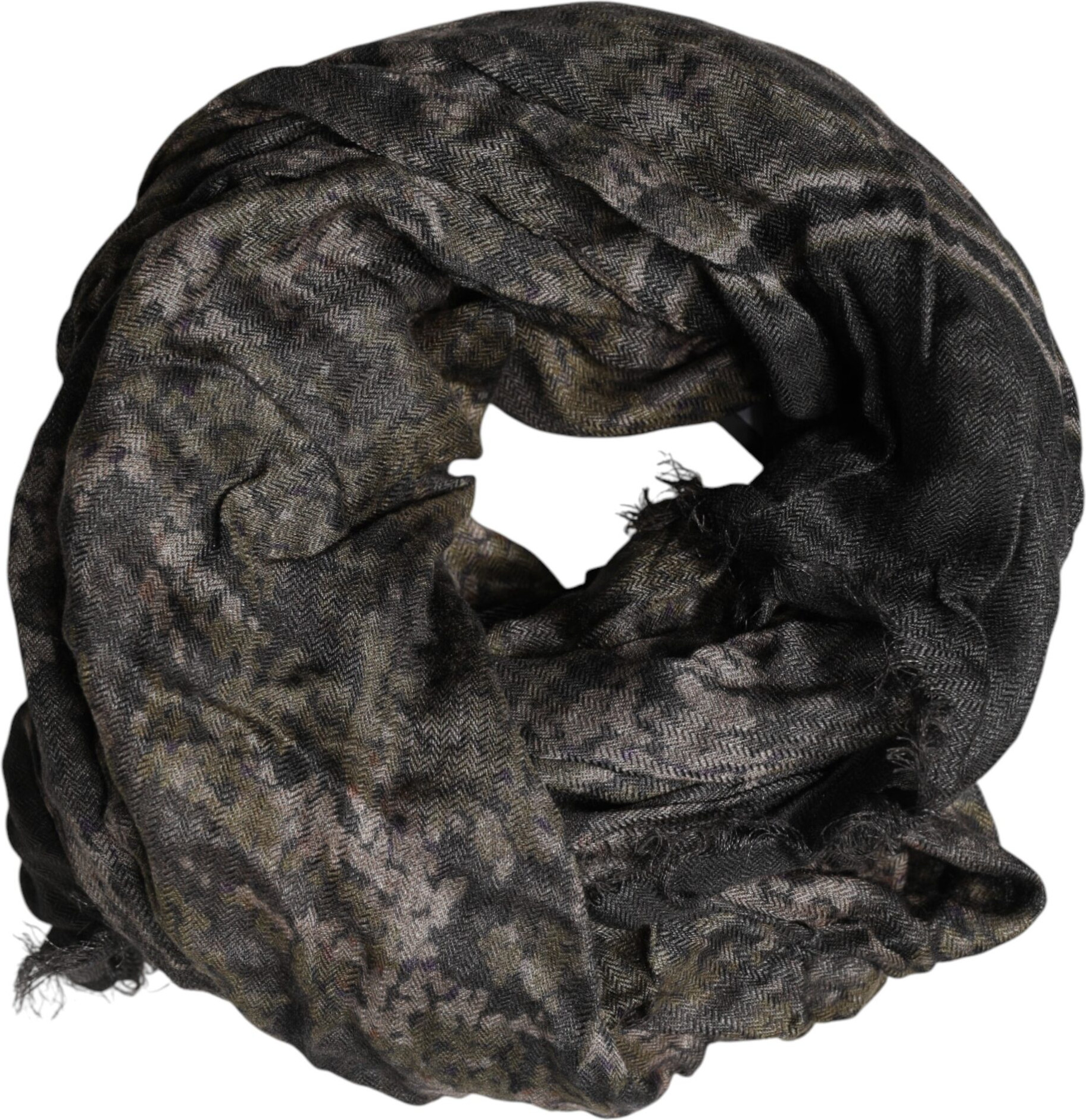 Brauner Camouflage Modal Herren Schal Dolce & Gabbana