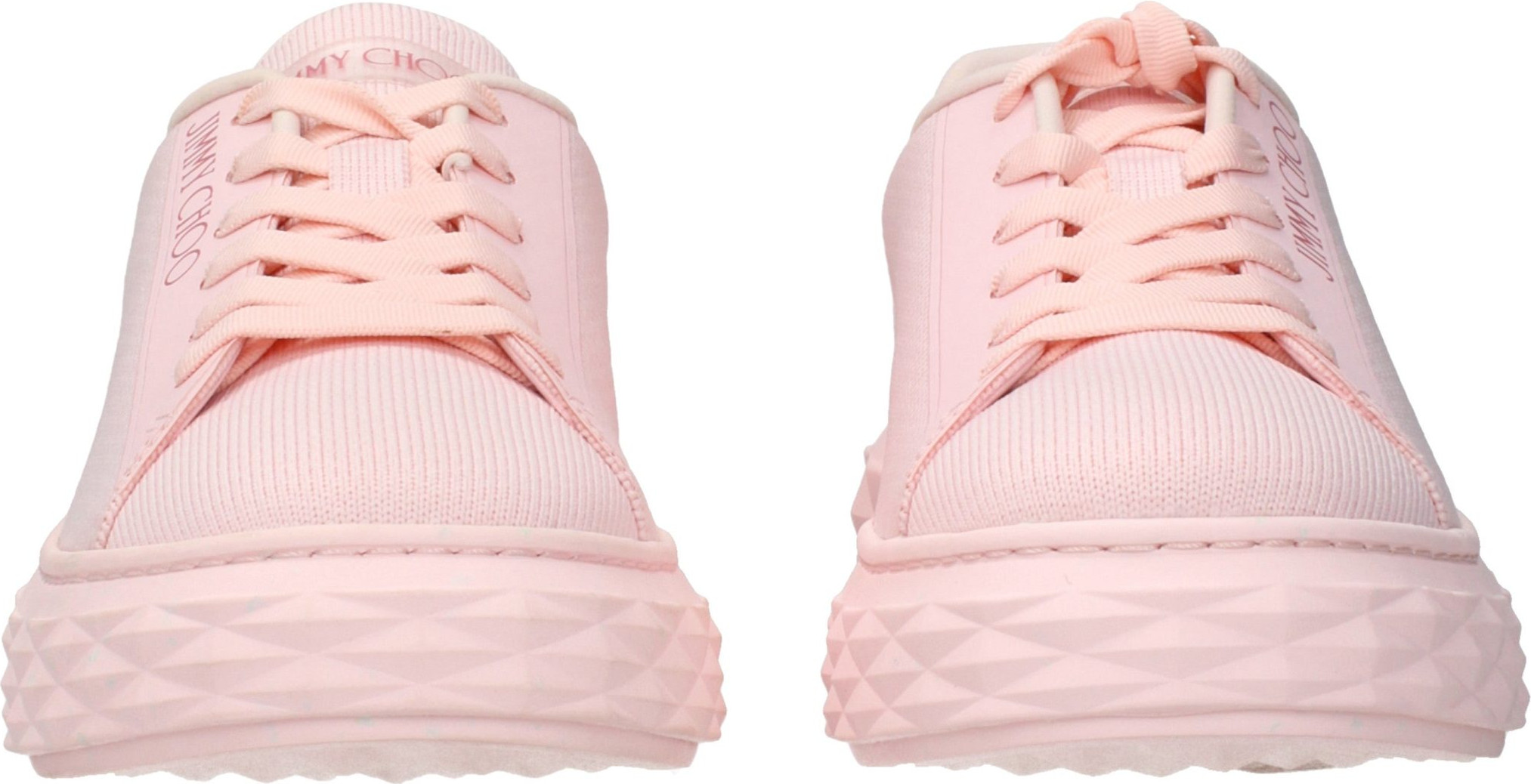 Pink Fabric Platform Sneakers by Jimmy Choo Eyewear