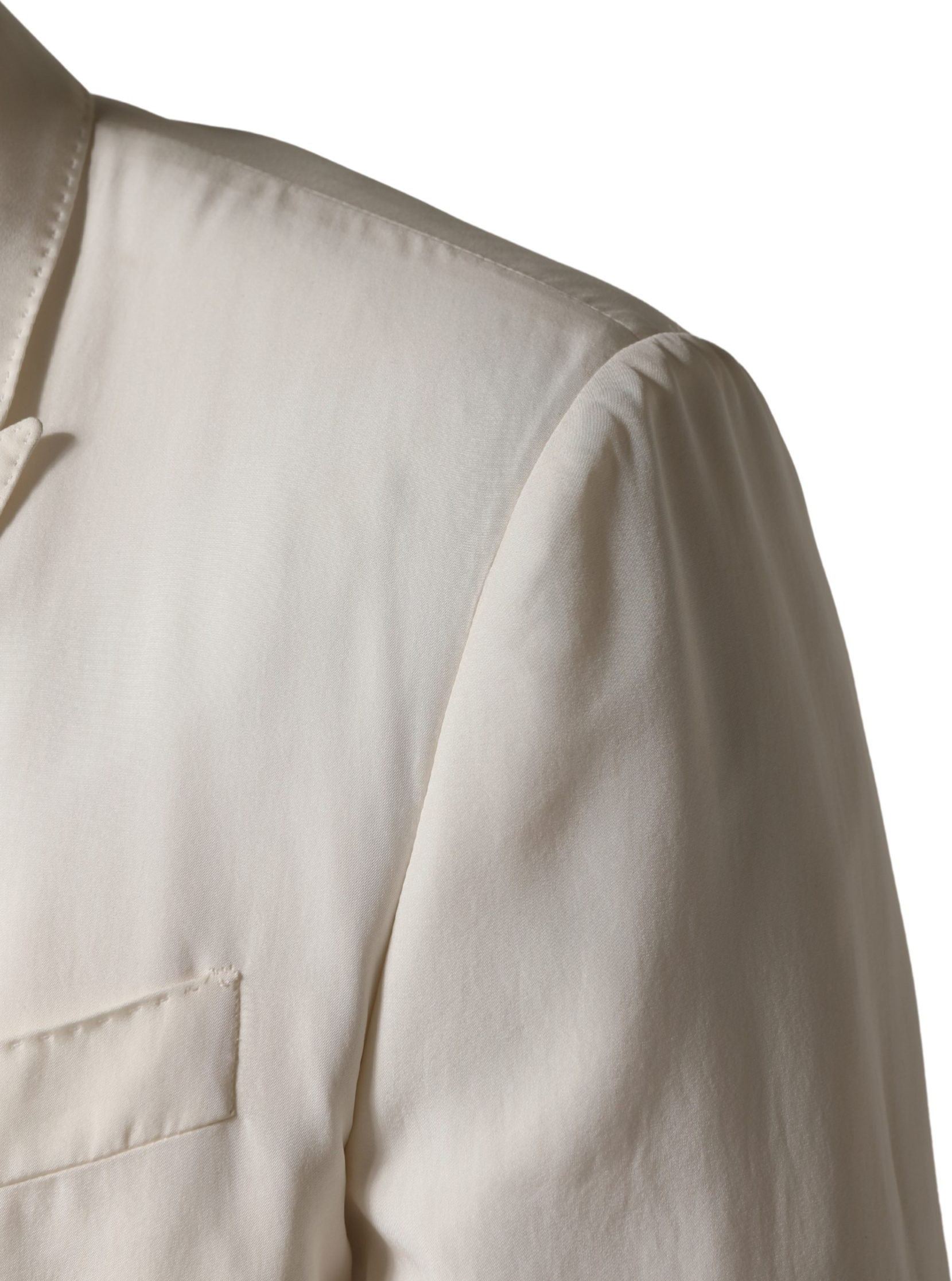 White Cotton Single Breasted Jacket Blazer Dolce & Gabbana