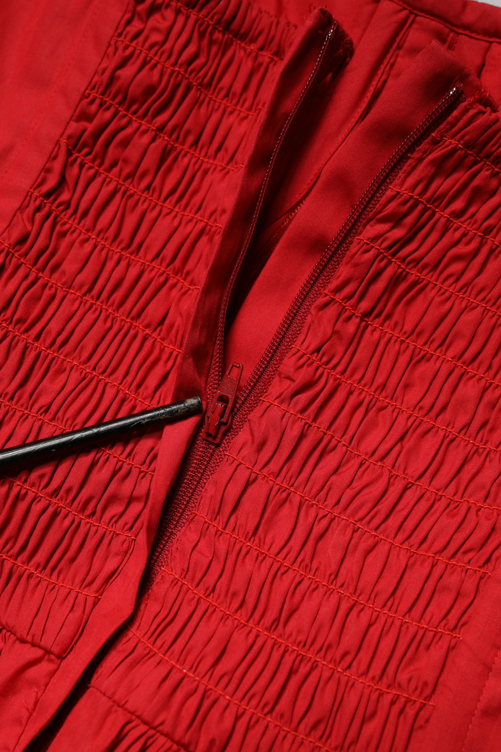 Red Cotton A-Line Sleeveless Mini Dress Dolce & Gabbana