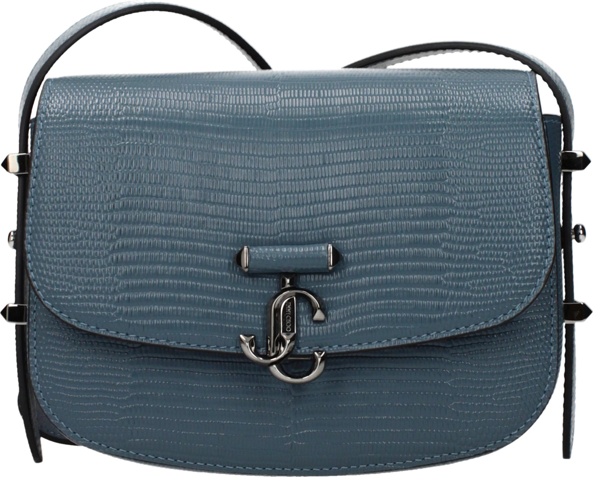 Blue Leather Shoulder Bag