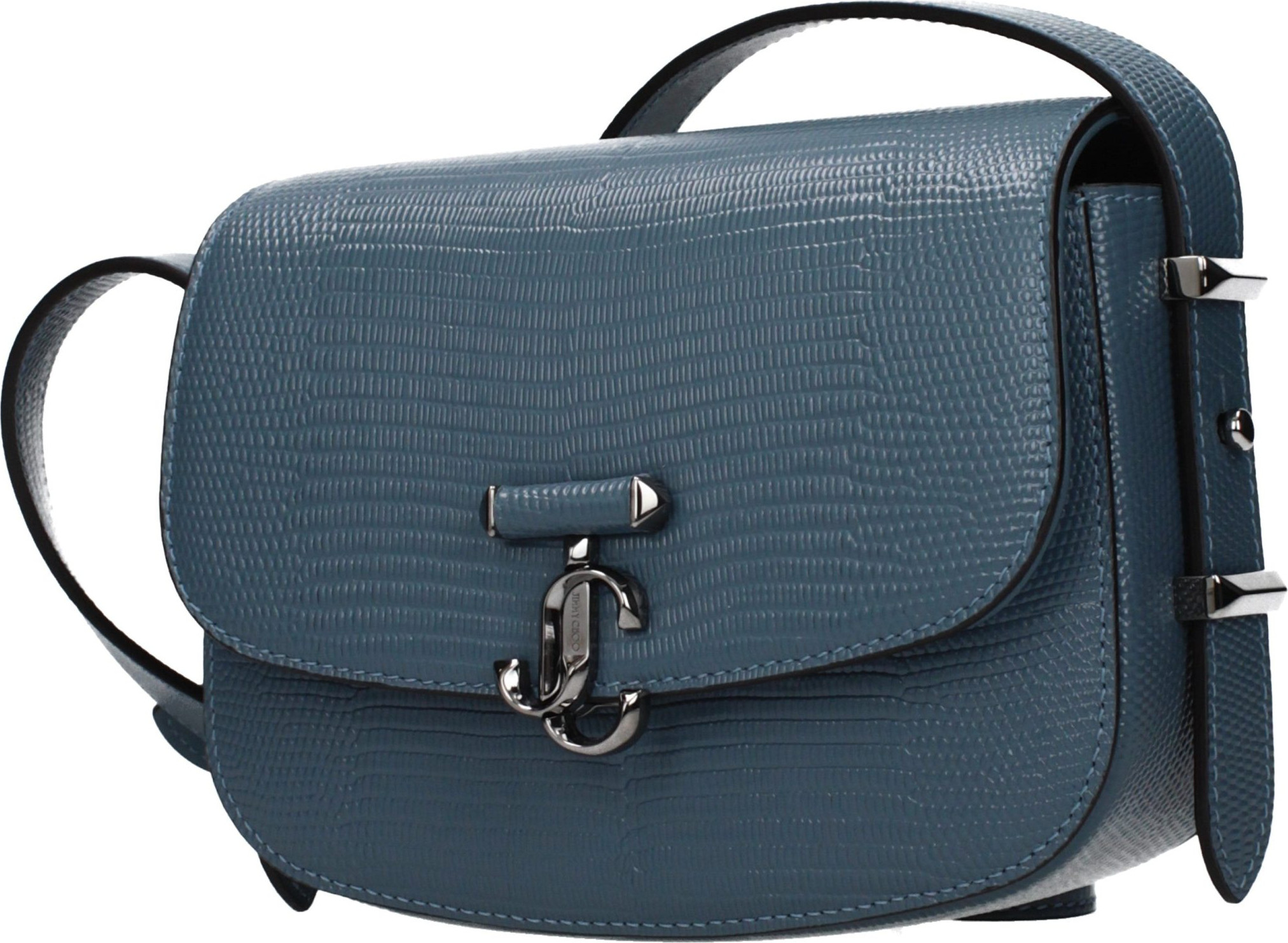 Blue Leather Shoulder Bag