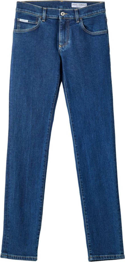 Blaue Skinny Jeans aus Baumwolle von Dolce & Gabbana