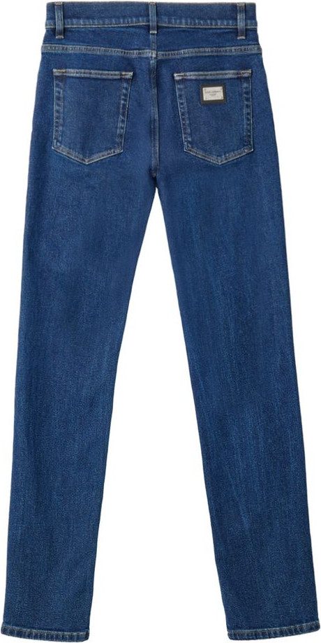 Blue Cotton Skinny Jeans Dolce & Gabbana