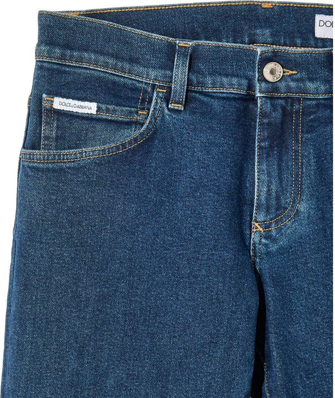 Blue Cotton Skinny Jeans Dolce & Gabbana