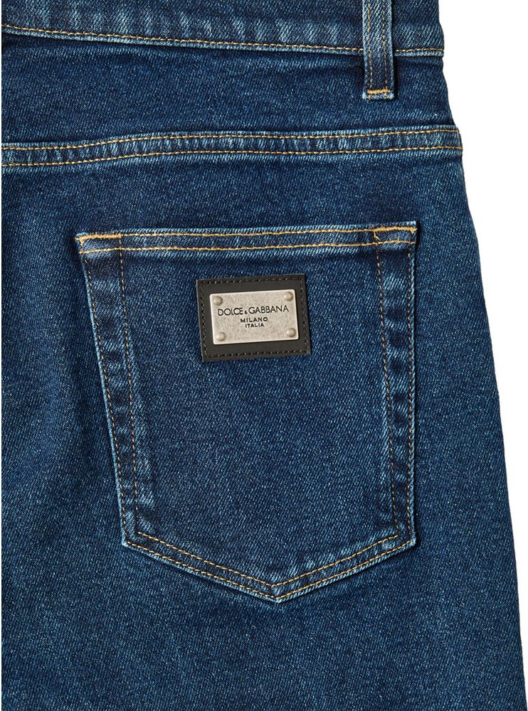 Blue Cotton Skinny Jeans Dolce & Gabbana