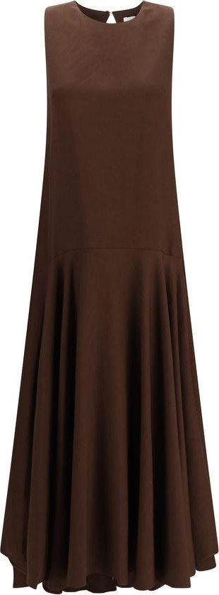 Brown Linen Casual Dress