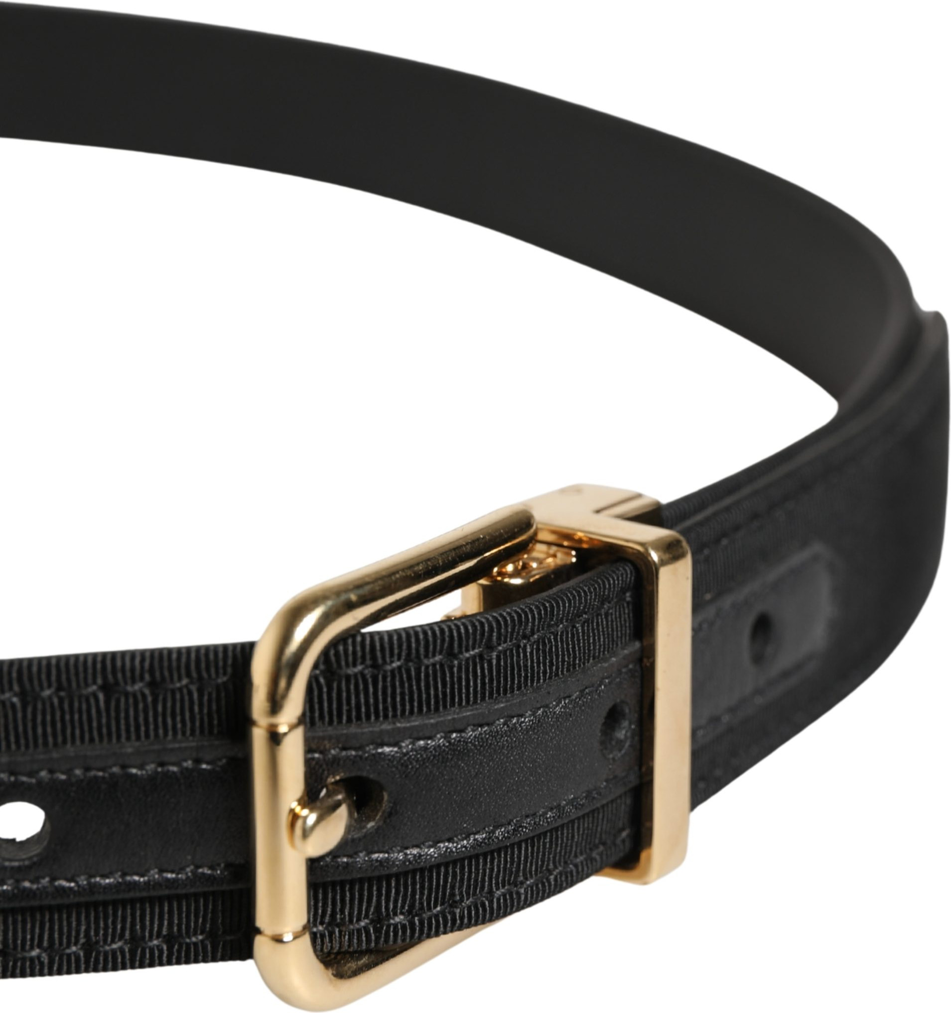 Black Viscose Leather Belt