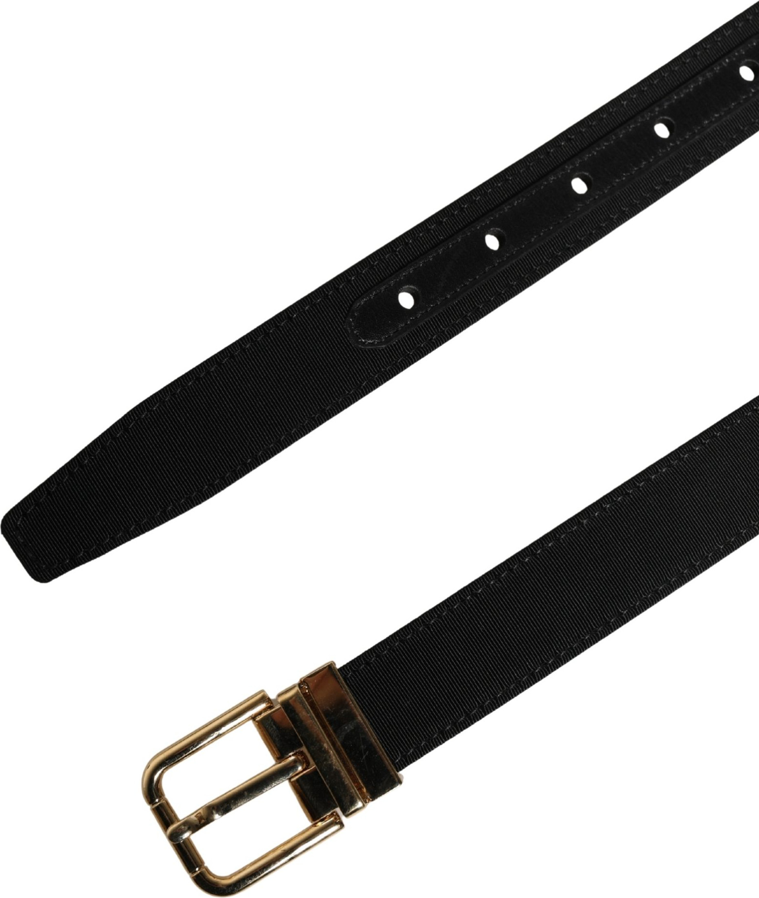 Black Viscose Leather Belt