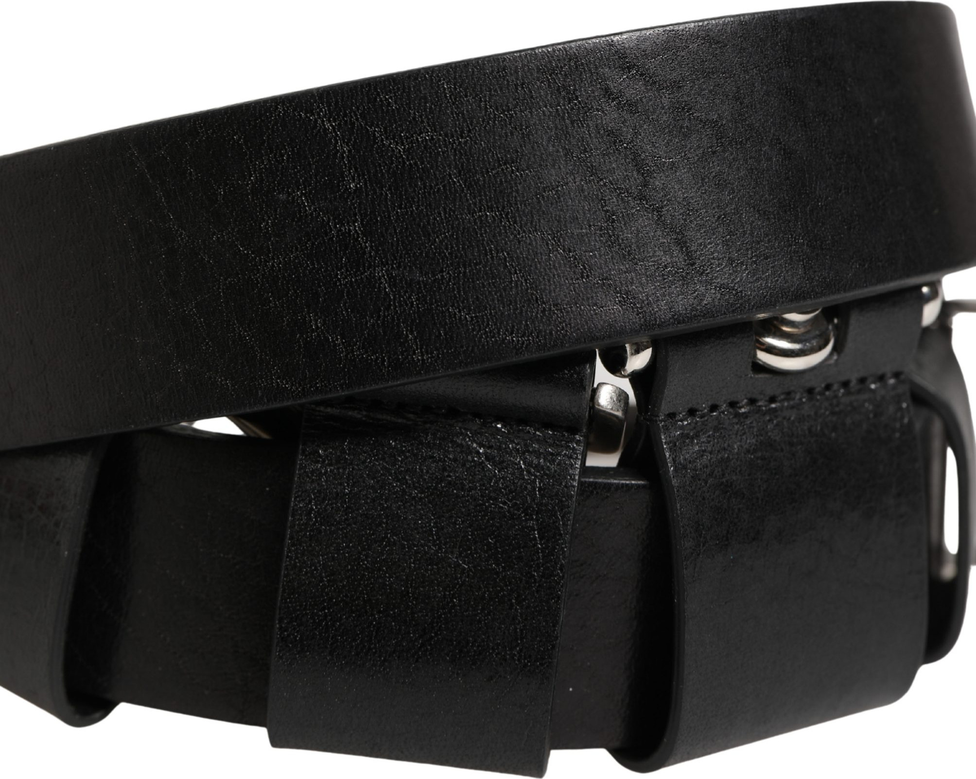 Black Calf Leather Belt