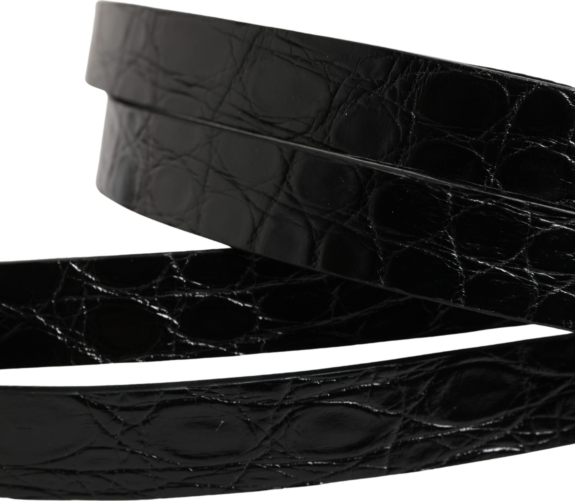 Dolce & Gabbana Black Double Strap Leather Silver Buckle Belt