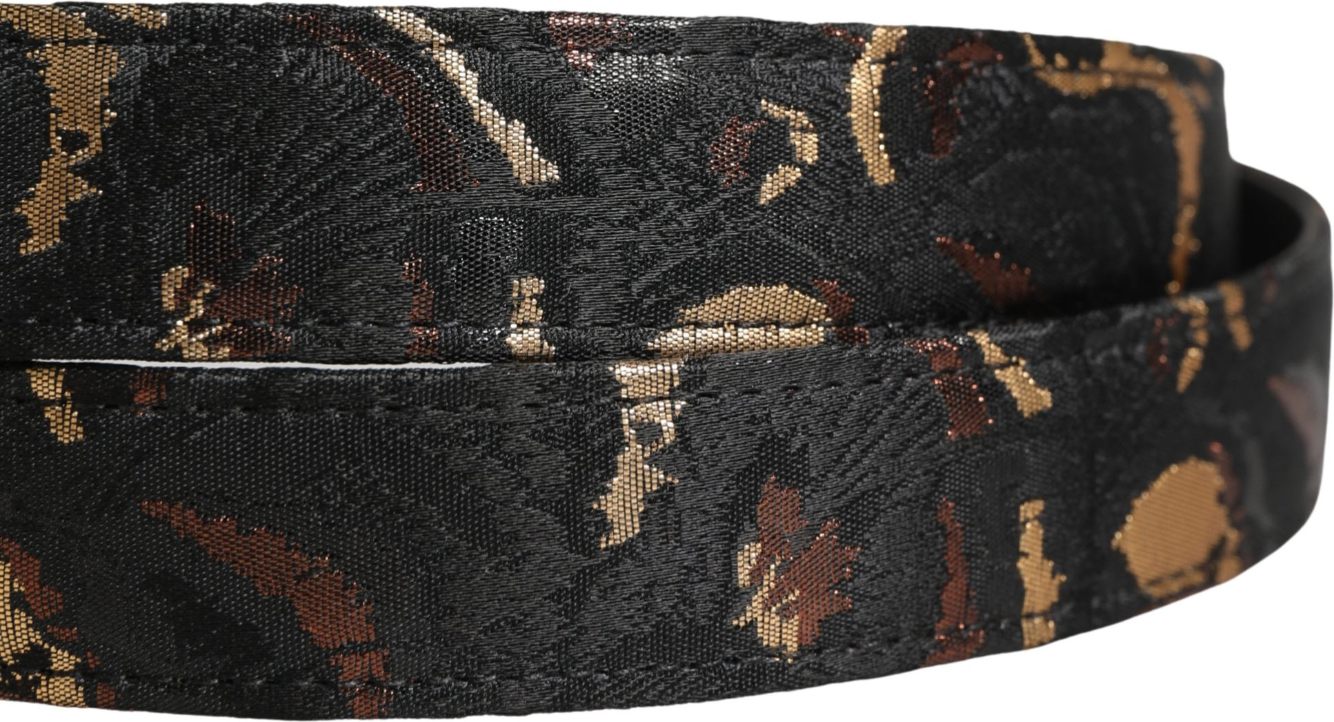 Multicolor Jacquard Gürtel mit silberner Metallschnalle
