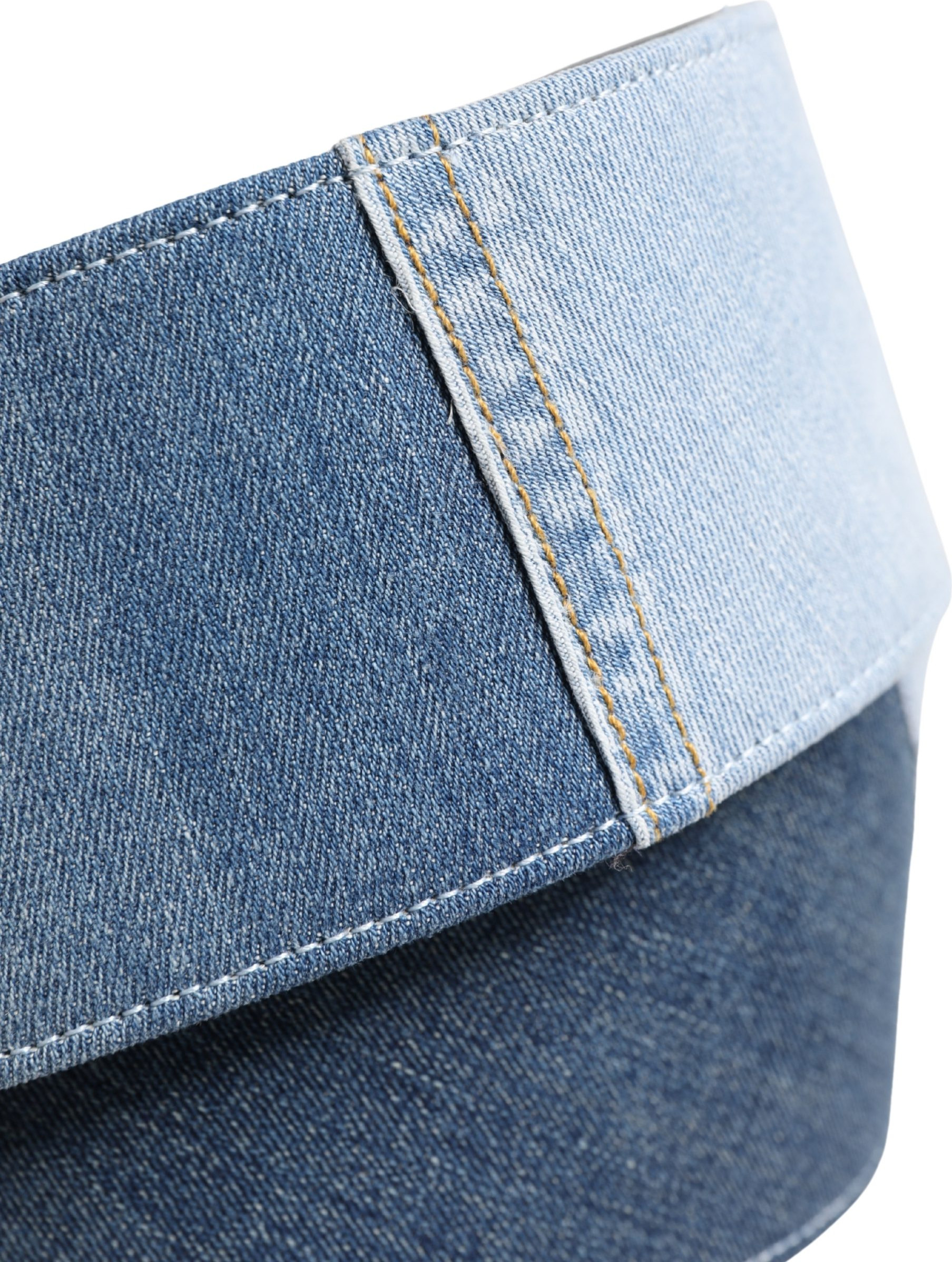 Blue Two Tone Denim Gold Metal Buckle Belt Dolce & Gabbana