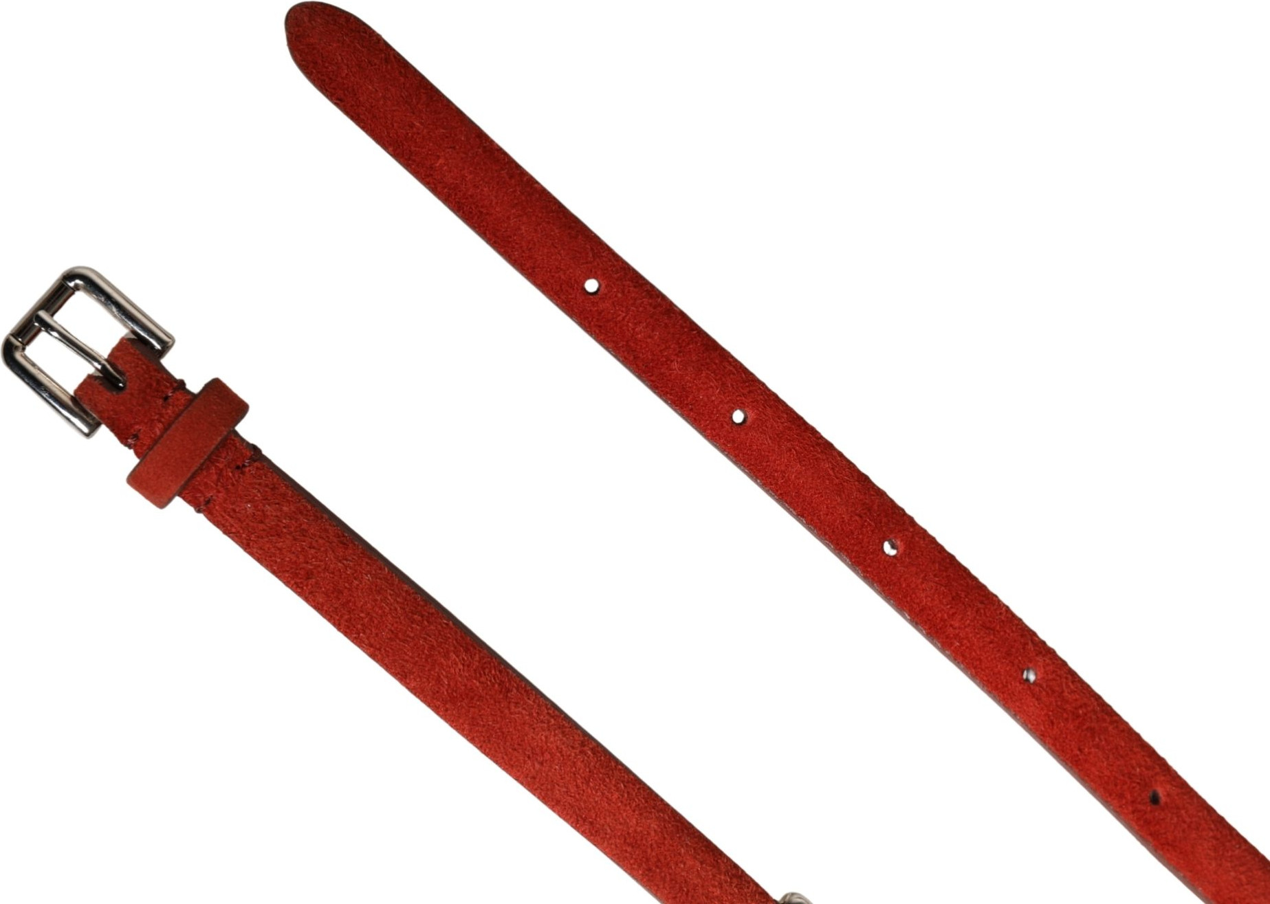 Gürtel Dolce & Gabbana Roter Samt Kristalle Kette Verziert