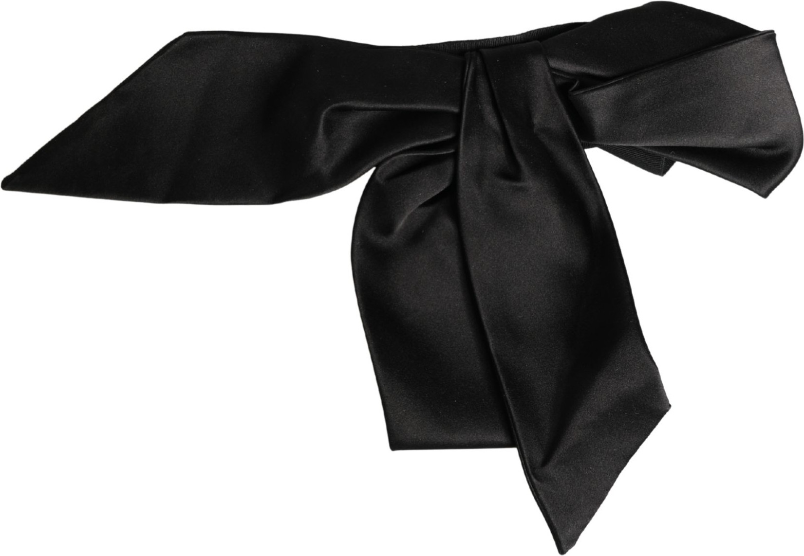 Schärpe Dolce & Gabbana Schwarzer Seiden-Satin