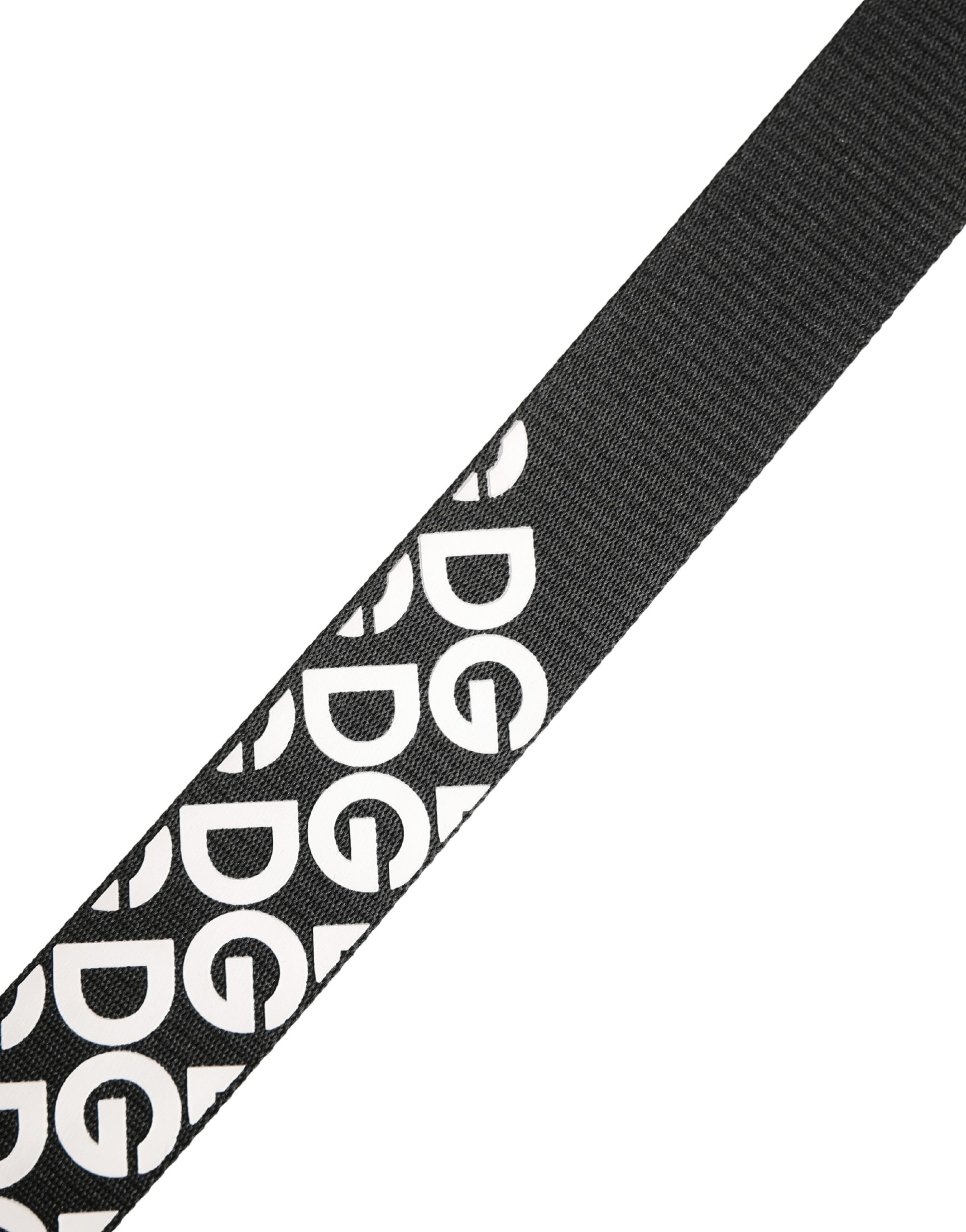 White Black Logo Leather Metal Buckle Belt Dolce & Gabbana