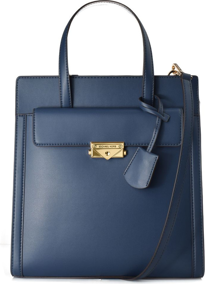 Blue Leather Handbag Michael Kors