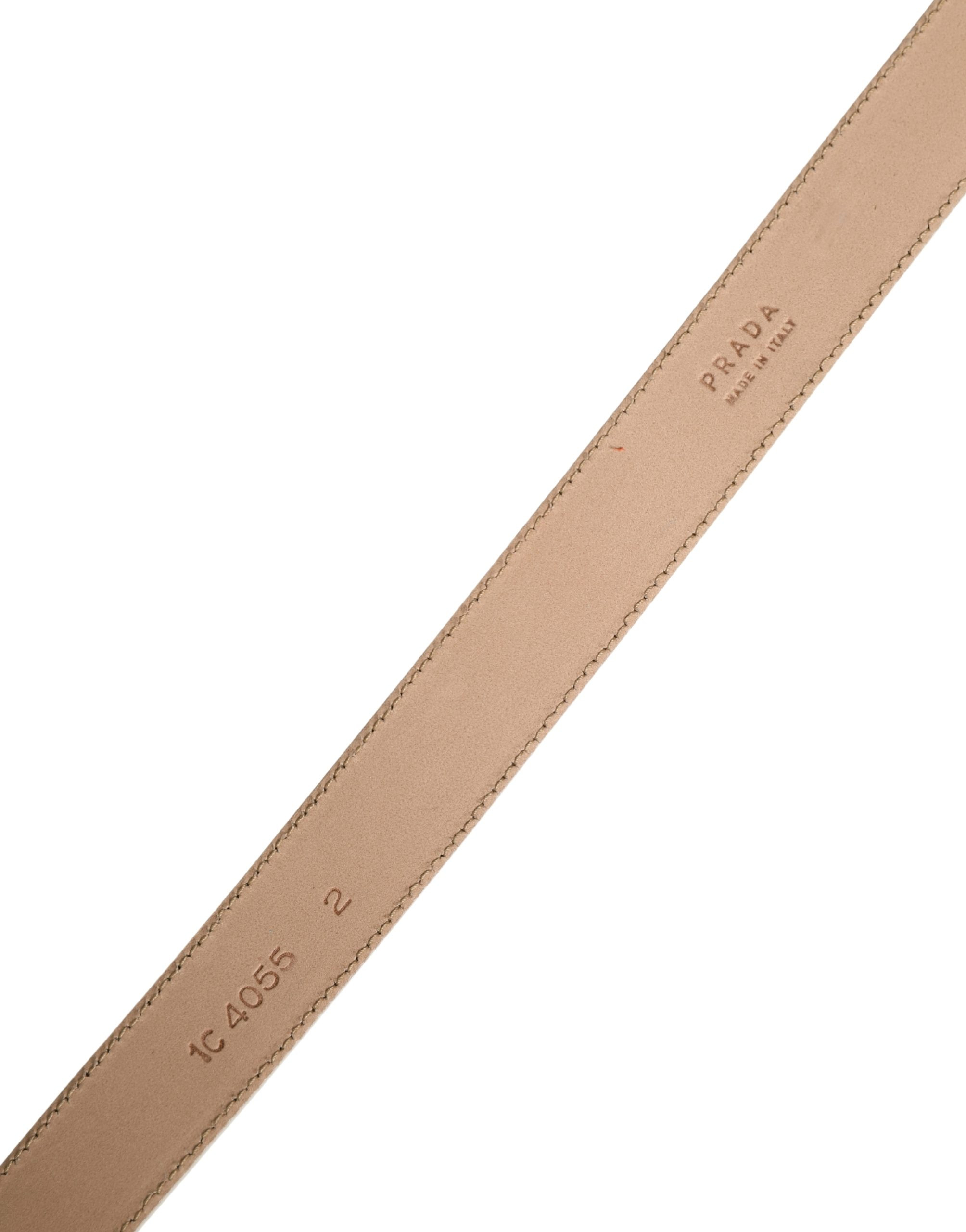Leather Logo Belt Prada