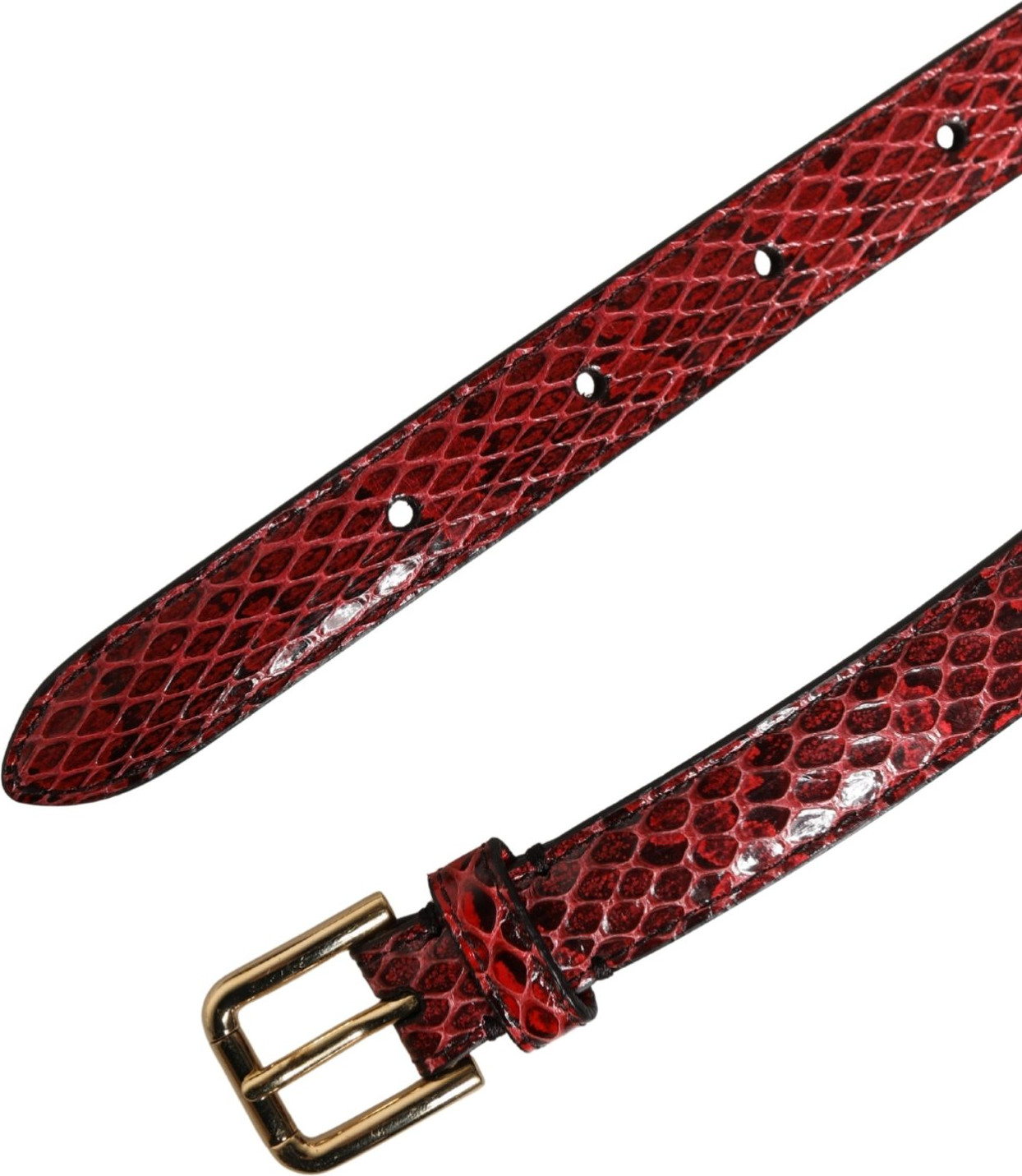Roter Leder-Gürtel mit Kristall-Verzierung "Daisy" von Dolce & Gabbana
