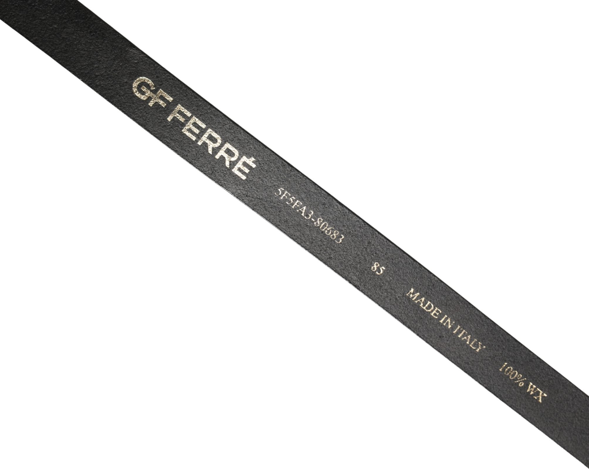 Black Leather Slim Gold Tone Buckle Waist Belt Gianfranco Ferre