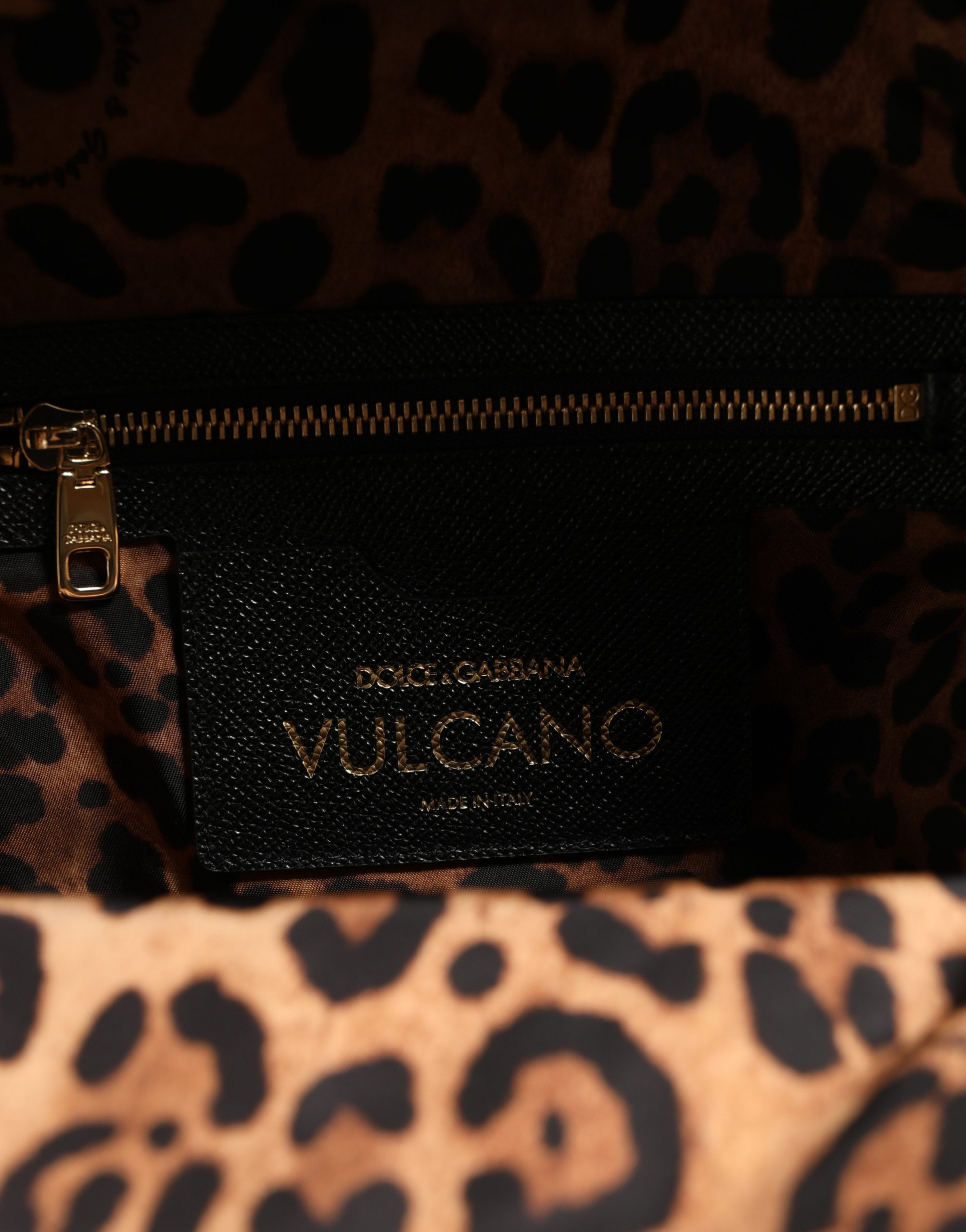Bag VULCANO Black Nylon #DGFAMILY Embellished Backpack Bag Dolce & Gabbana