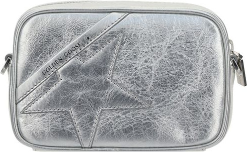 Gray Leather Shoulder Bag