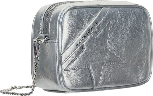 Gray Leather Shoulder Bag