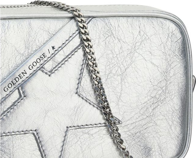 Gray Leather Shoulder Bag