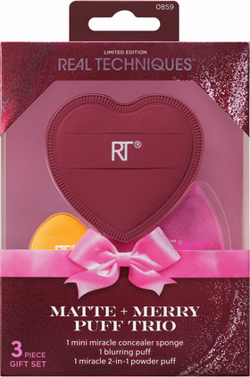 Real Techniques Matte Merry Puff Trio cho'tkasi to'plami