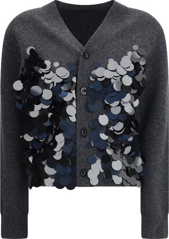Кардиган Sacai Серый Шерстяной Кардиган