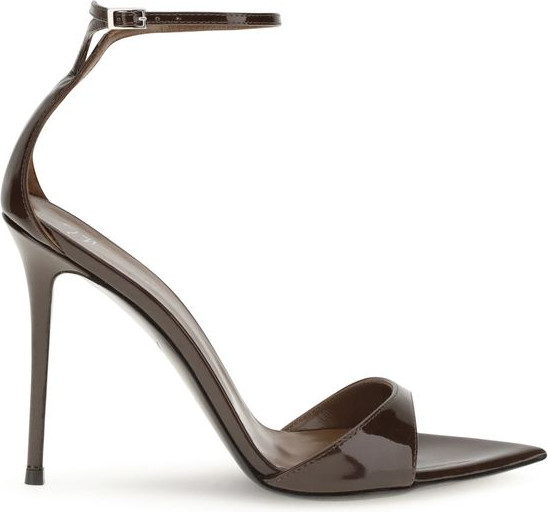 Черные кожаные босоножки на шпильке Giuseppe Zanotti