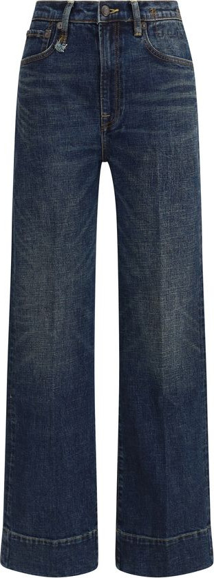 Blue Cotton Straight-Leg Jeans R13