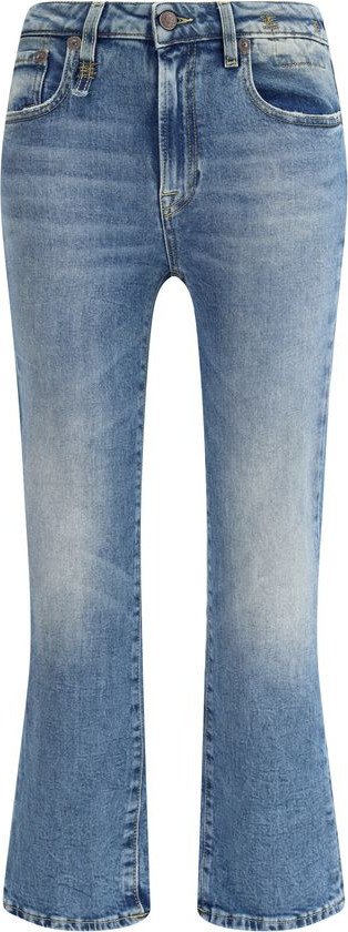 R13 Blue Cotton Flared Jeans
