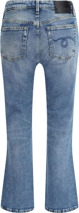 R13 Blue Cotton Flared Jeans