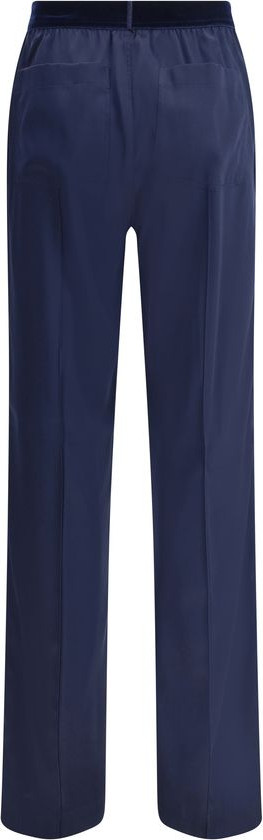 Blue Elastane Casual Pants by Tom Ford