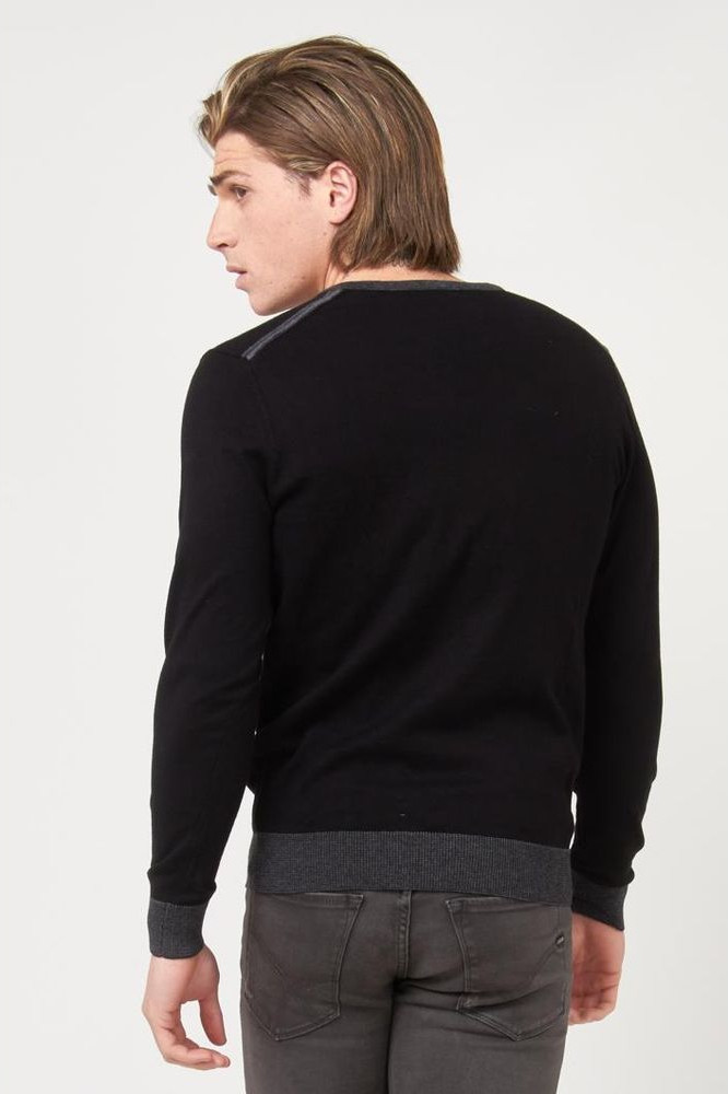 Black Cotton Sweatshirt